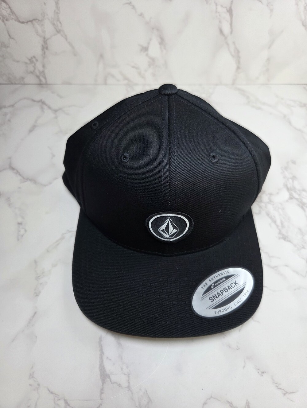 Volcom Black Logo Snapback Hat - Picture 3 of 9